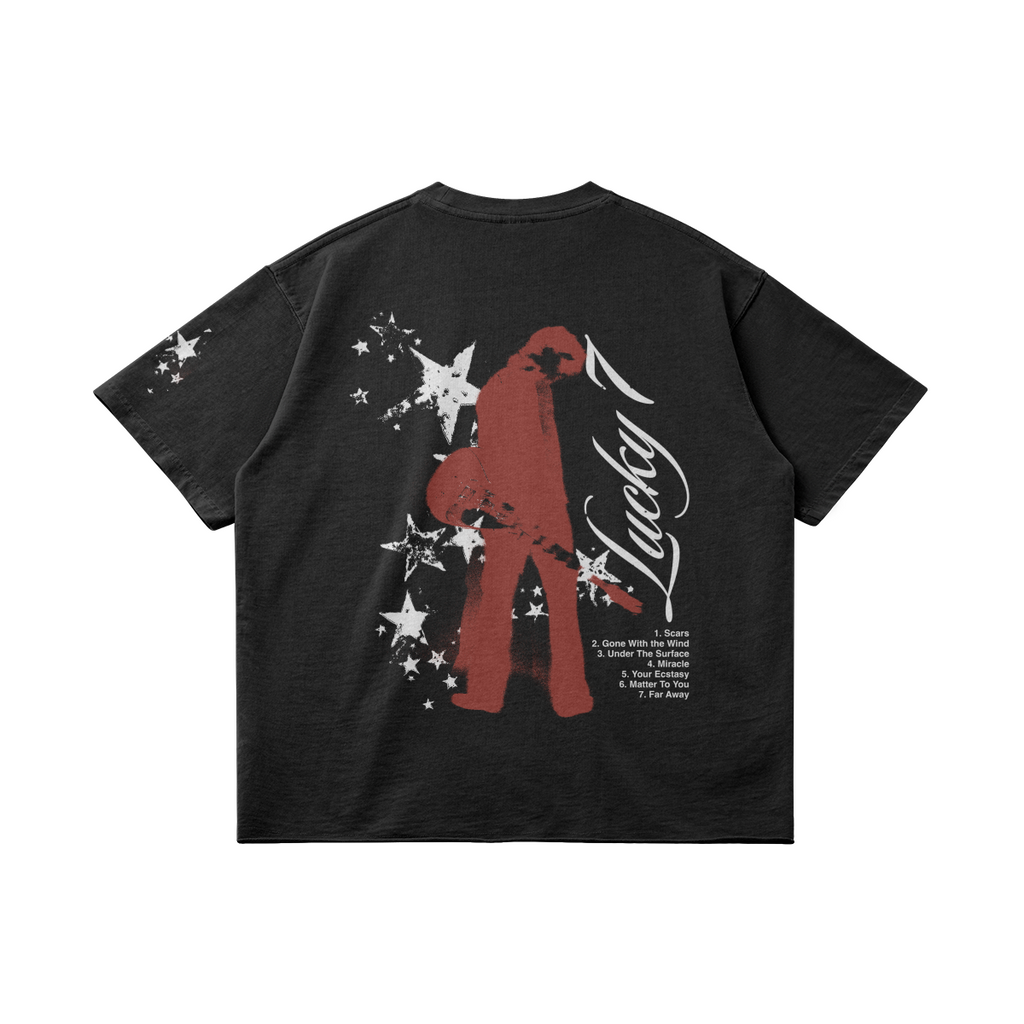 Lucky 7 Black Tee